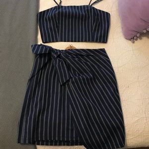 2 piece skirt and crop top